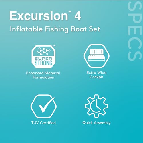 INTEX Excursion Inflatable Boat with Oars and High-Output Pump A61247