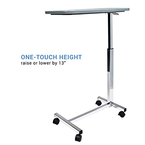 Modern Overbed Table with Wheels Adjustable Height a7k