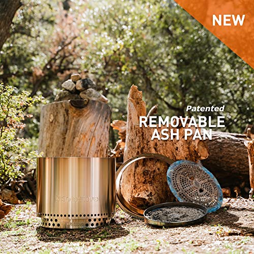 Solo Stove Ranger Cast Iron Wok Cooking Bundle 2.0 Portable Smokeless Fire Pit with Stand and Woktop A388150