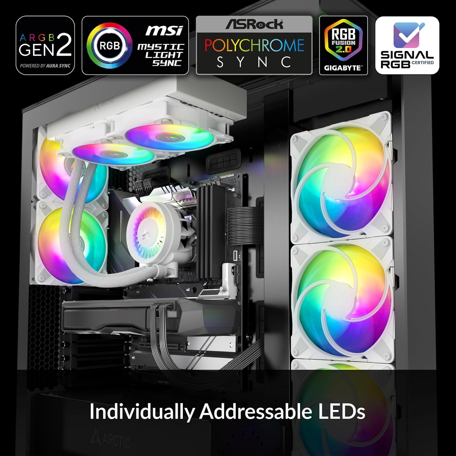 ARCTIC Liquid Freezer III 240 A-RGB CPU AIO Water Cooler, White A62679