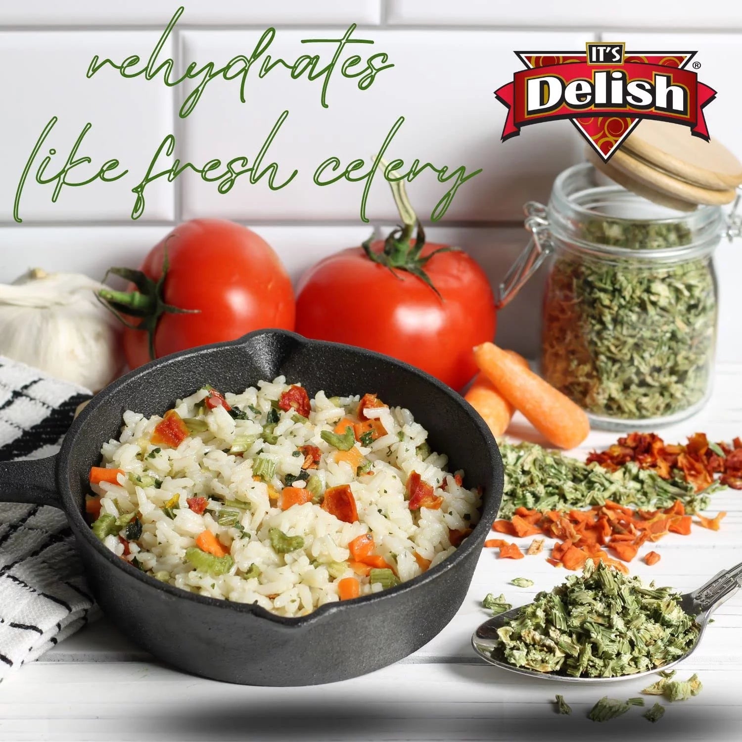 Dried Celery Flakes 1 lb Bulk Bag, Dehydrated Chopped Celery Stalk & Leaf X7846