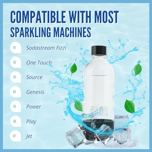 Replacement Bottle for SodaStream 1L (2-Pack, Black) Y543
