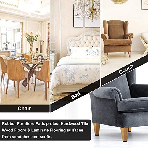 Non Slip Furniture Pads 48pcs Self Adhesive Rubber Furniture Feet Protectors R121835