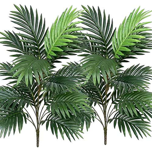 Artificial Palm Tree Plants 30" Tall UV Resistant Tropical Areca Plant Faux Plants Monstera Leaves Floral Arrangement Safari Leaves Beach Leave Party Suppliers Decorations