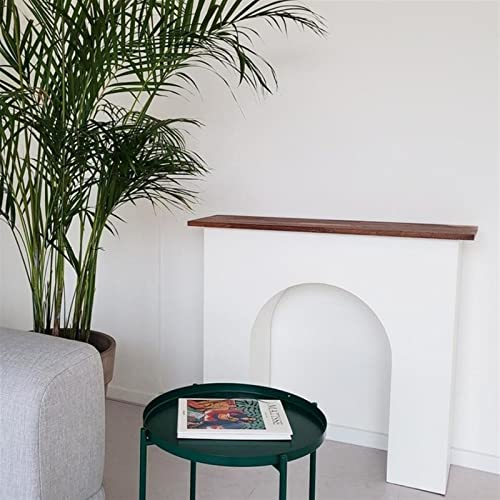 Electric Fireplace Stove Mantel Surround Walnut Top Wall Cabinet H959