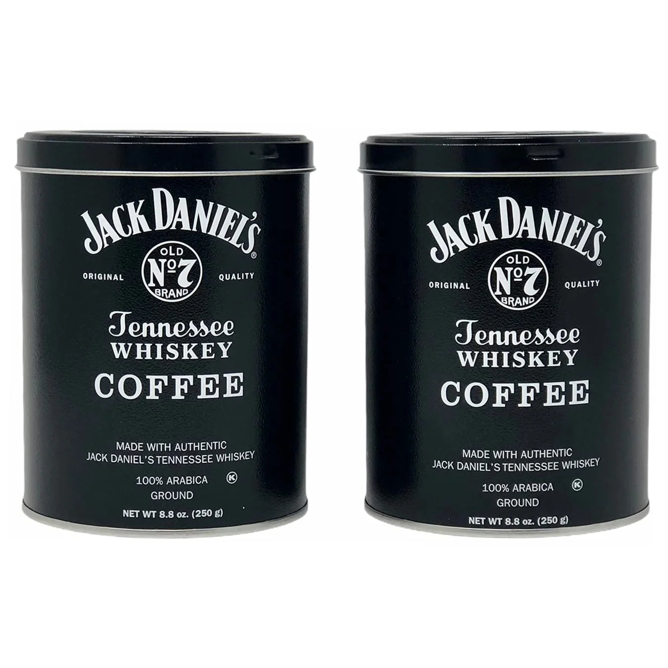 Jack Daniels Coffee Medium Roast Ground, 100% Arabica, 2-Pack with Spoon L9875