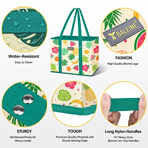 Reusable Grocery Bags Foldable Shopping with Reinforced Bottom Gray k7m