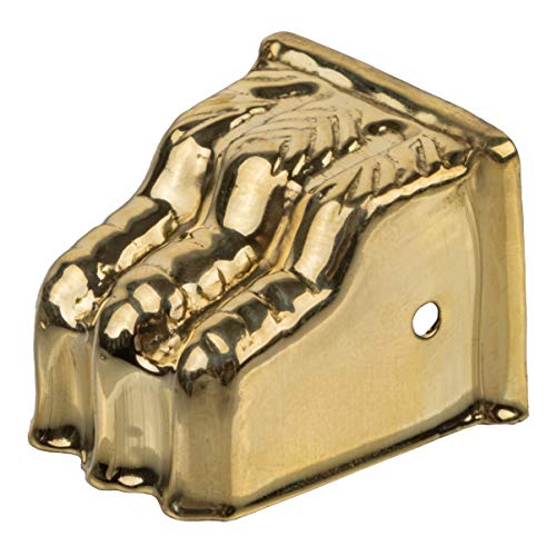 Small Stamped Brass Furniture Leg Claw Feet | Toe Cap to Protect Feet of Table, Dresser, Sofa | Antique Furniture Reproduction Hardware | UA-375-TCPB (1)
