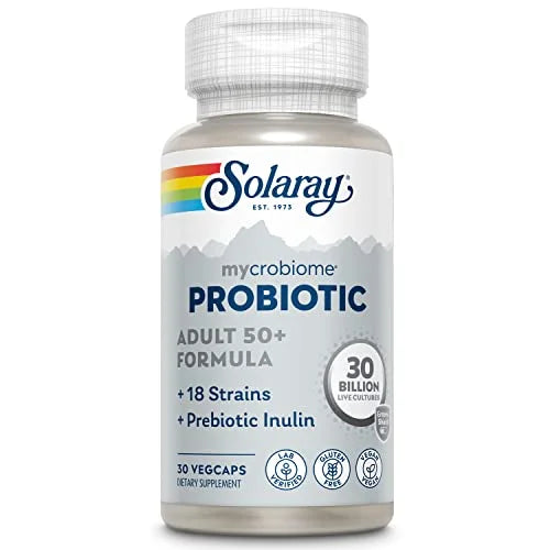 SOLARAY Mycrobiome Probiotic Adult 50 Plus Formula, 30 VegCaps E8544