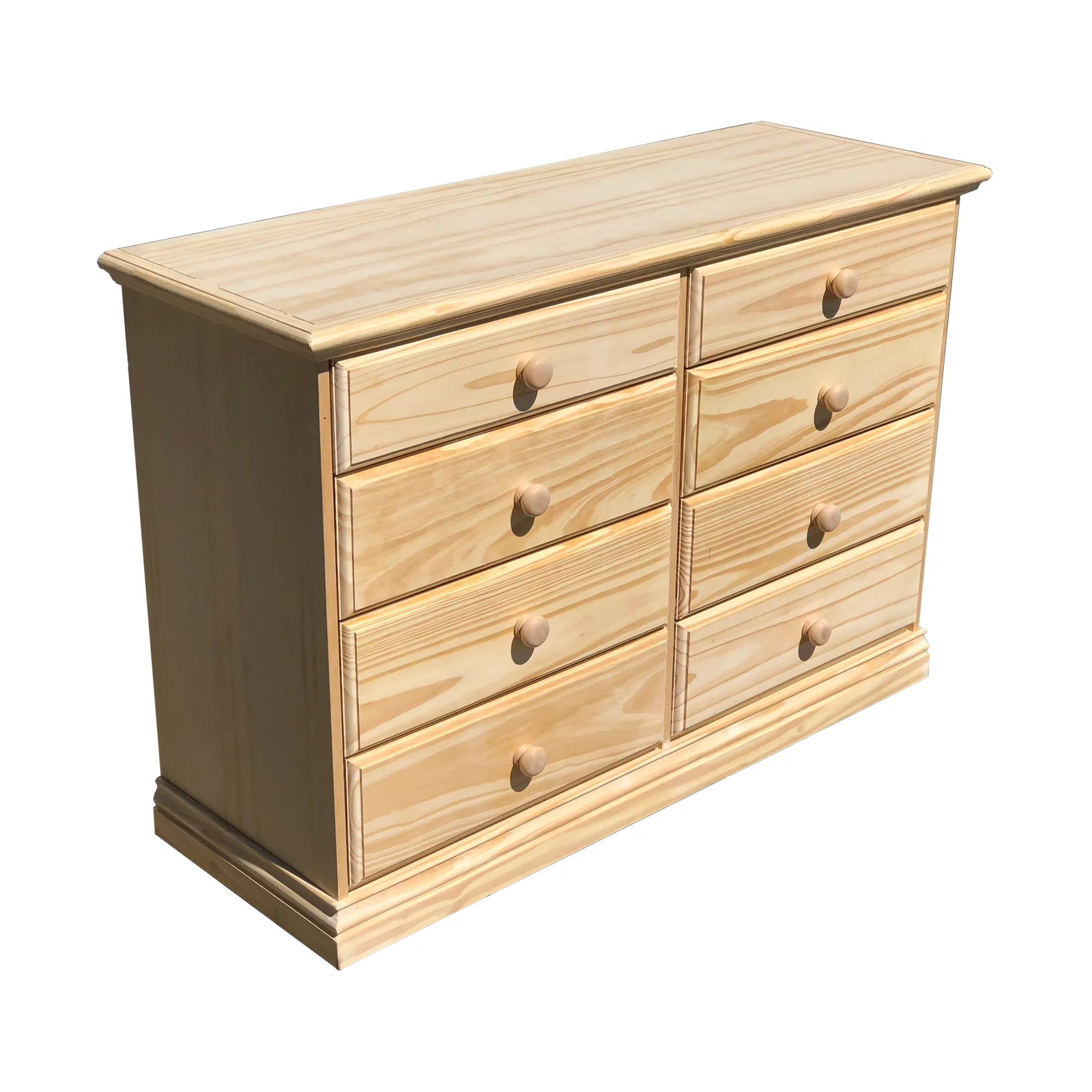 Solid Pine Wood Dresser Chest of Drawers Unfinished B71314