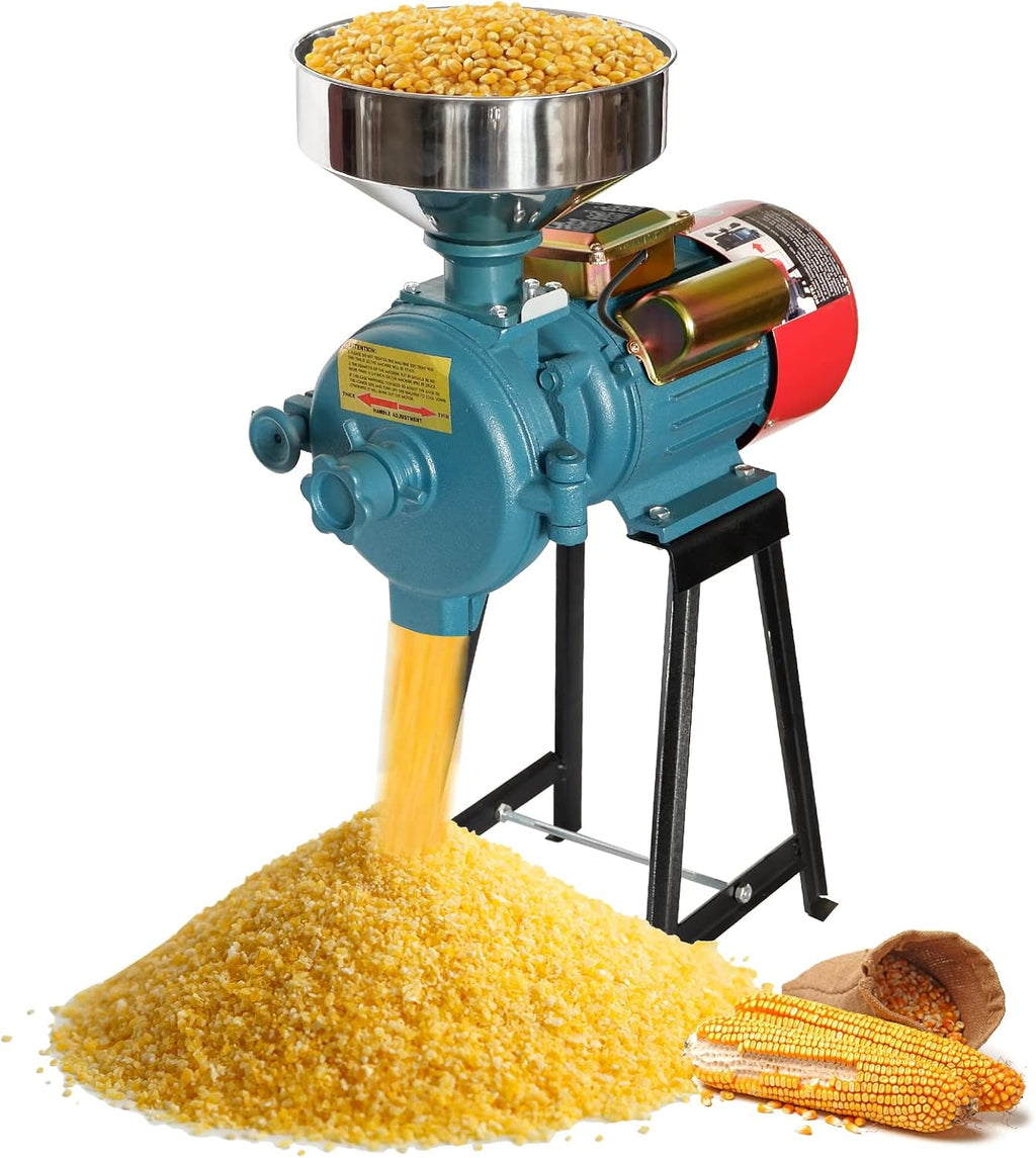 ABORON Corn Grinder Electric, Wheat Grain Mill Machine, Molino De Maiz Electrico, 3000W Dry Machine Cereals Coffee Wheat Miller, Commercial Home