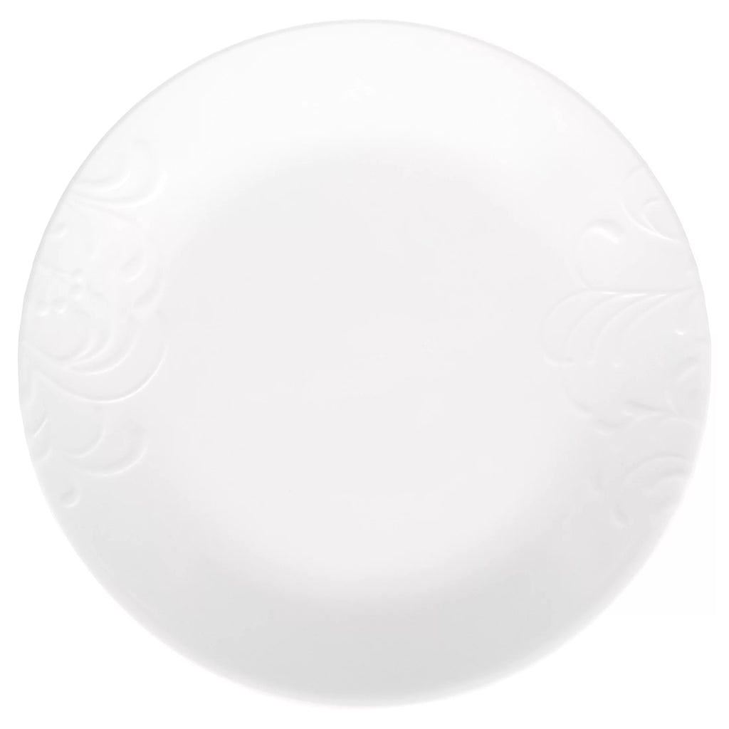 Corelle Madeline Embossed 12-Piece White Dinnerware Set J548316