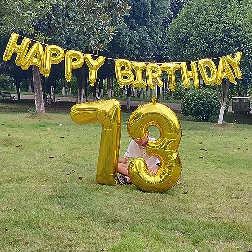 Gold Jumbo Number 57 Foil Mylar Balloons 75th Birthday Decorations q7