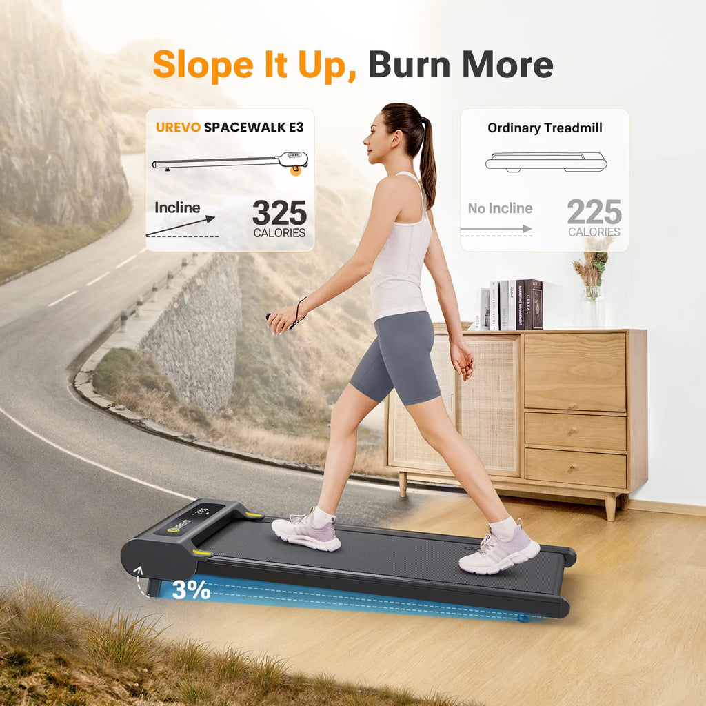 Walking Pad with Manual Incline Under Desk Treadmill7q