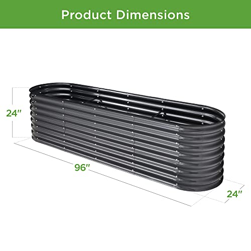 Outdoor Metal Raised Garden Bed Oval Planter Box7k