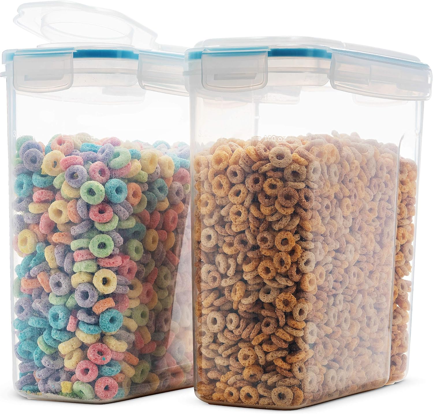 Komax Biokips Cereal Containers Storage Set of 2 – Airtight Food Storage Containers – Cereal Dispenser for All Dry Foods – BPA-Free Cereal Container Set for Pantry Organization and Storage (135 oz)