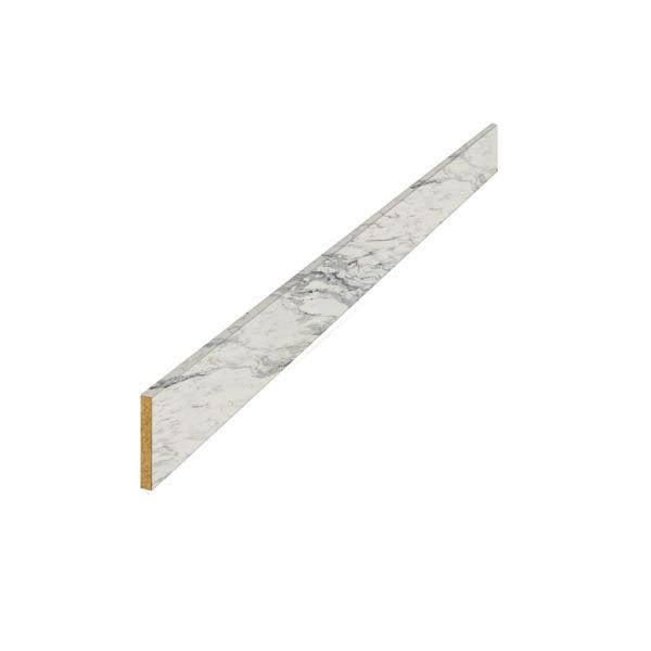White Laminate Countertop Kit Left Miter Ogee Edge Calcutta Marble k7