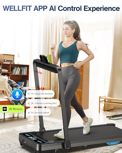 Walking Pad Treadmill 2 in 1 Voice Control 300lbs Capacity a7
