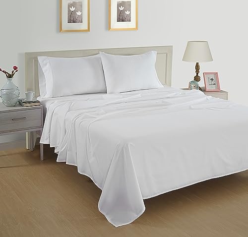 Organic Cotton Queen Sheets 8pc Percale Bedding White A7