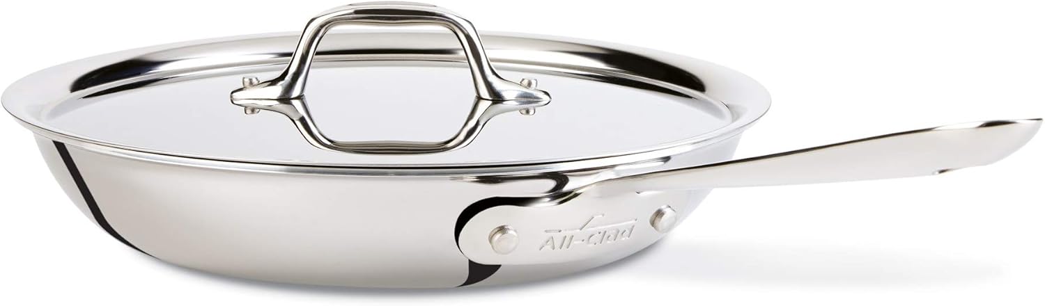 All-Clad D3 Fry Lid 10 Inch Stainless Steel Cookware, Silver K373