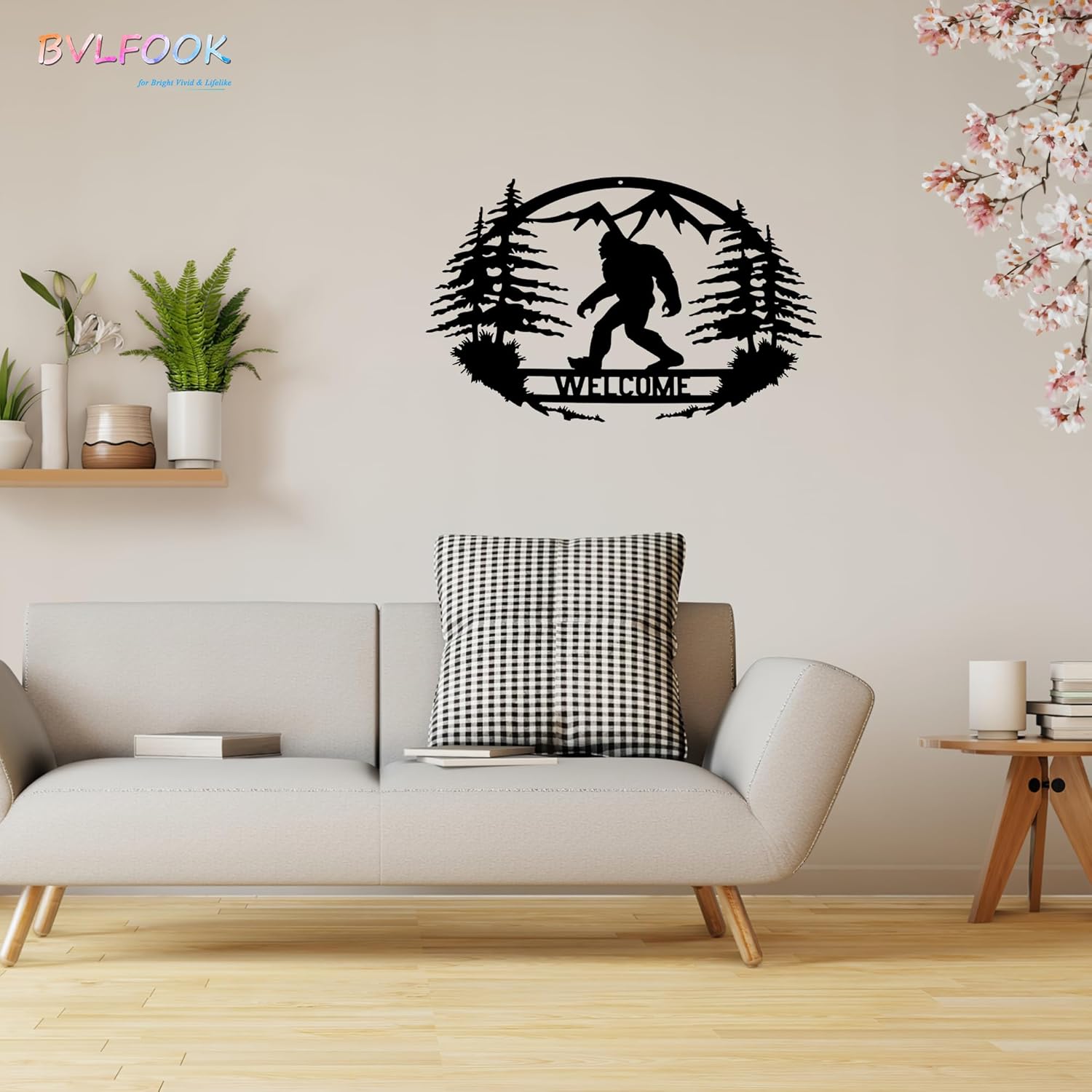 Bigfoot Metal Welcome Sign Wall Art 14 Inch k7