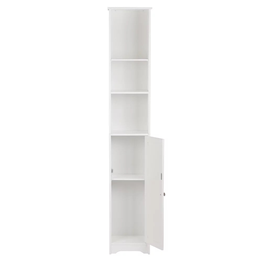 VINGLI 67" Tall Narrow Bathroom Storage Cabinet White T475