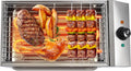 Indoor & Outdoor Electric Grill Searing Grill with Adjustable Temperature Control 572°F, 110V 1800W Electric BBQ Grill, Nonstick Cooking Surface, Dishwasher Safe Removable Grill & Grease Catcher Tray