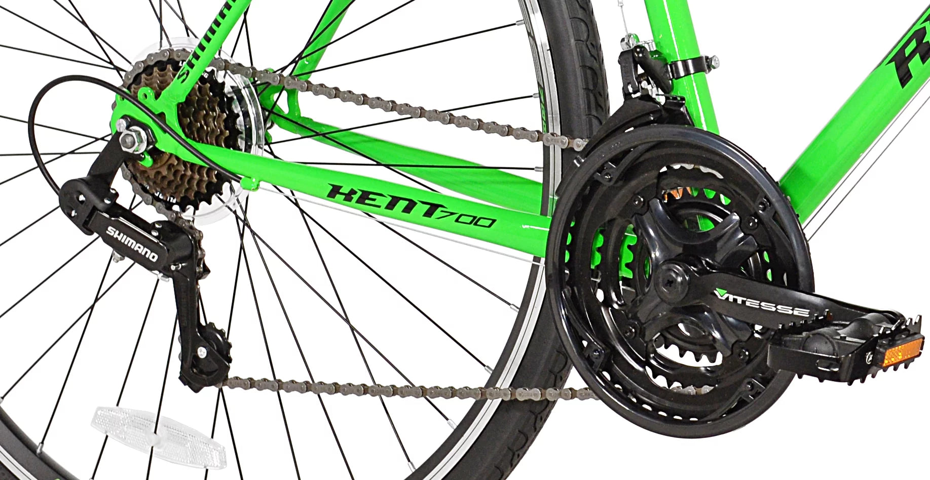 700c Road Bike Black Green k7