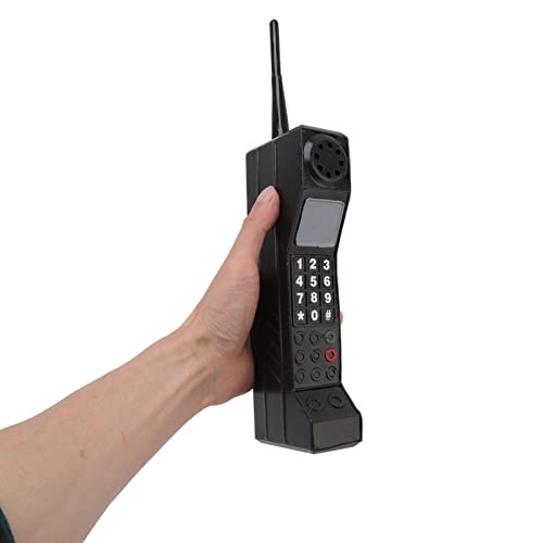FLEXMAN Retro Brick Cell Phone Ornament, Metal Vintage Phone Model, Black T2309