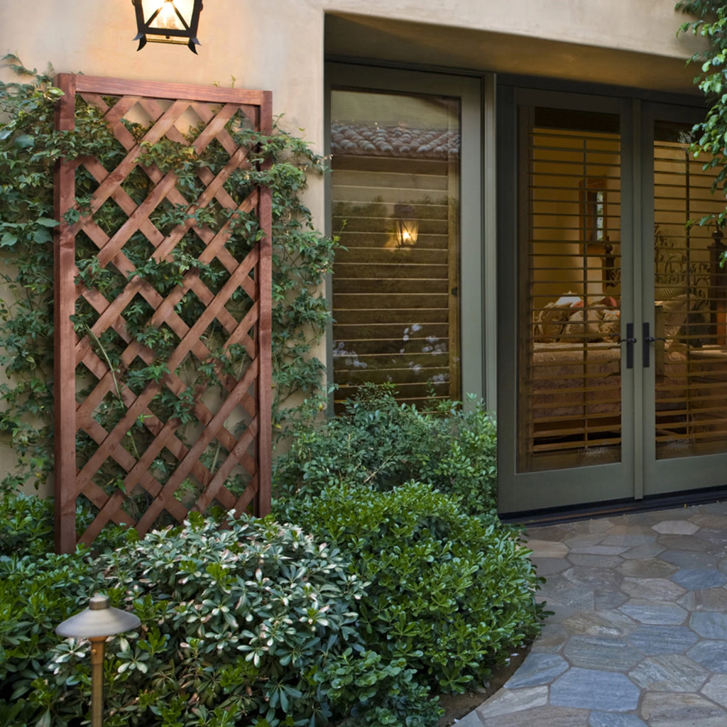 Outdoor Essentials Heirloom 72 in. Walnut-Tone Diamond Lattice Trellis Z7647