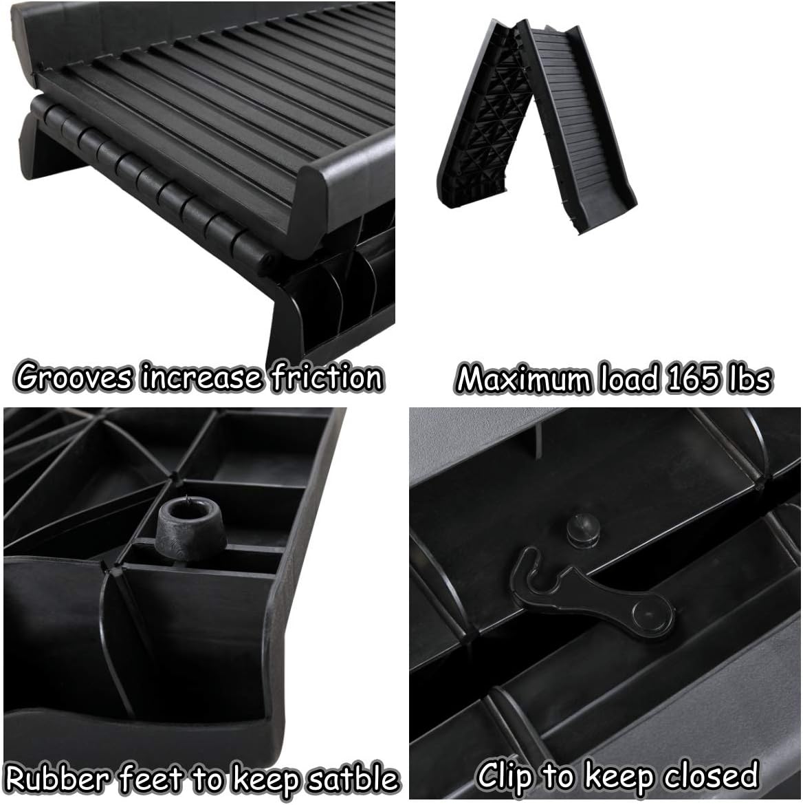 Heavy Duty Folding Dog Ramp for Large Dogs SUV Truck Car Pet Stairs Non-Slip Design q7m