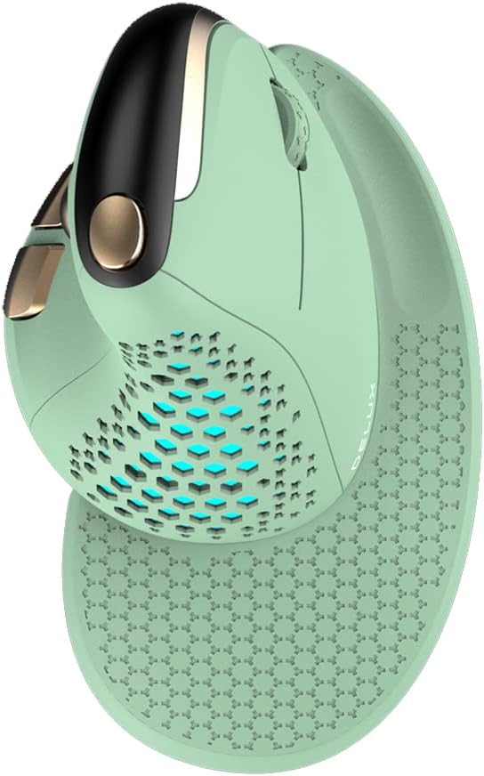 Wireless Ergonomic Vertical Mouse with OLED Screen, BT and USB Receiver, 7200DPI Rechargeable a7