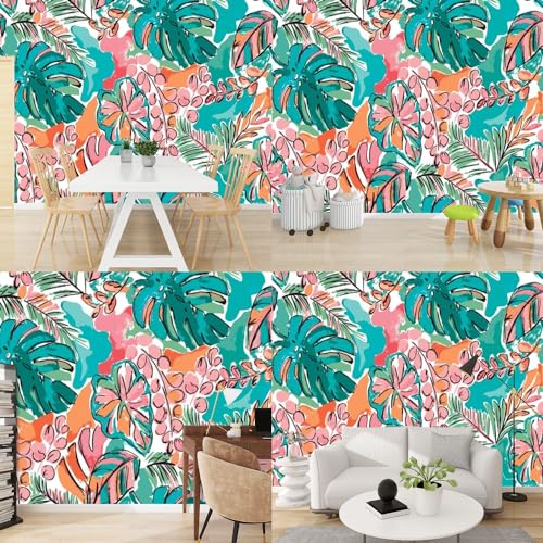 3D Wallpaper Watercolor Botanical Floral Self Adhesive Wall Mural Sticker U9295