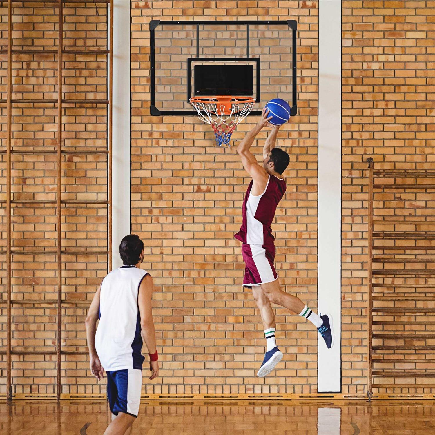 Wall Mounted Basketball Hoop Shatter Proof Backboard k7m