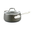 All-Clad HA1 Hard Anodized Nonstick Sauce Pan 3.5 Quart Induction Oven Safe 350F Pots and Pans, Cookware Black