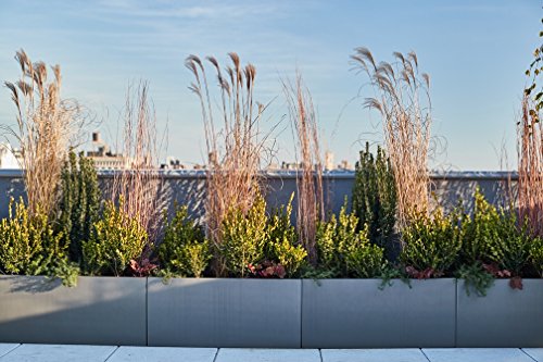 Fiberglass Planter Box, Grey, 36x12x12 in a7