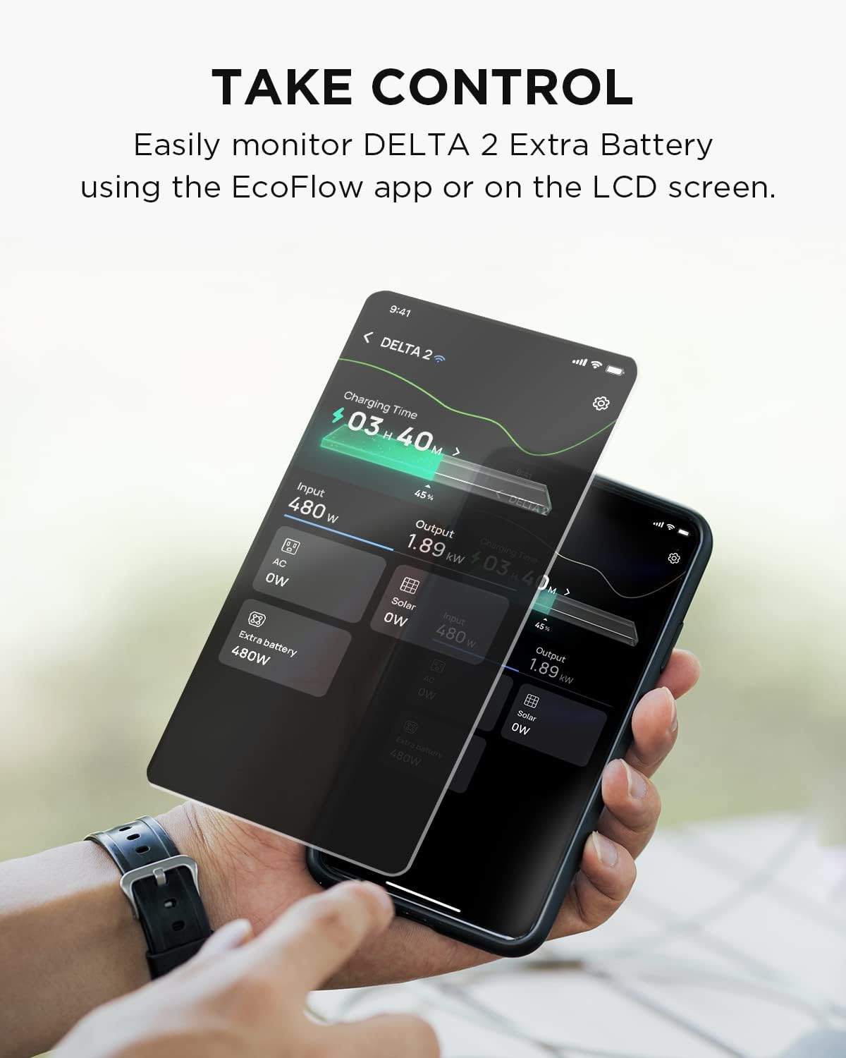 EF ECOFLOW Delta 2 Smart Extra Battery 1024Wh LiFePO4 Expansion Battery B5016