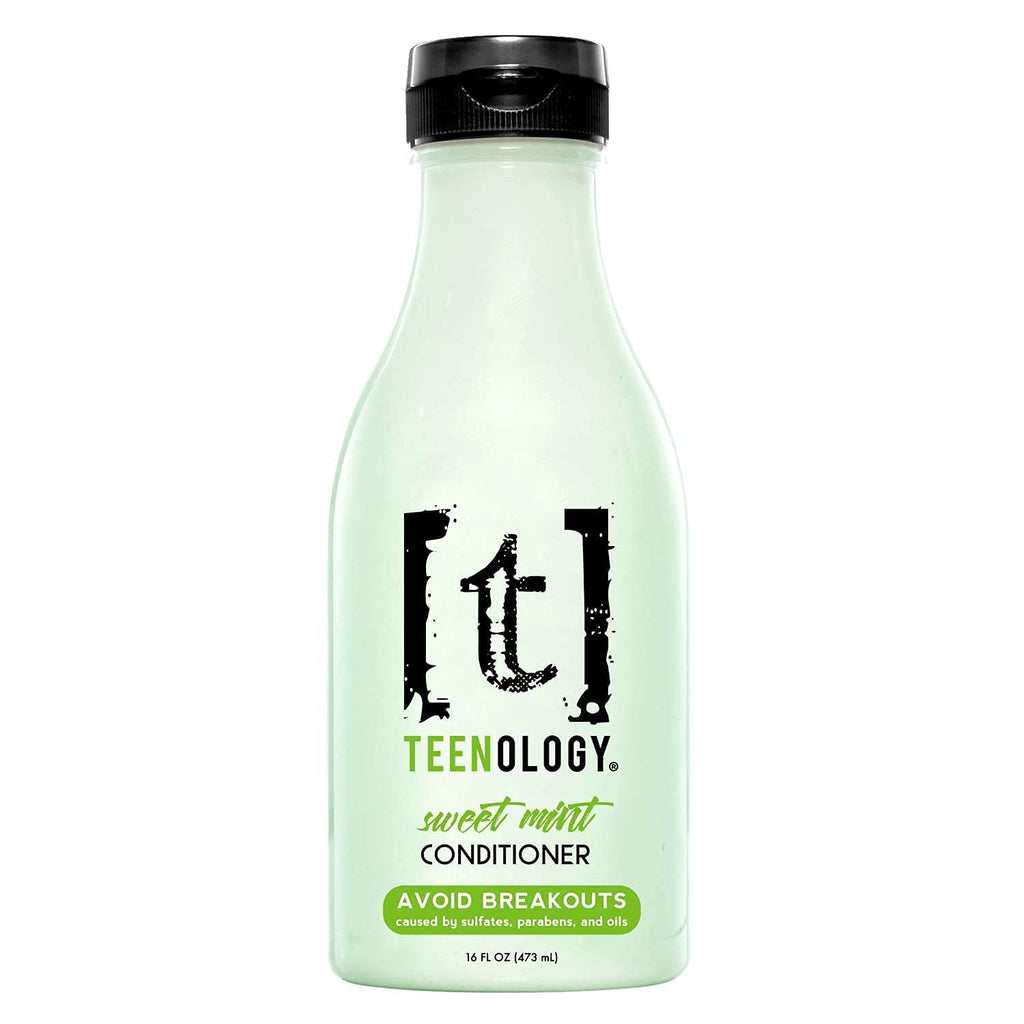 TEENOLOGY Shampoo and Conditioner Bundle, Sulfate-Free, Noncomedogenic, Sweet Mint, 16 oz G81358