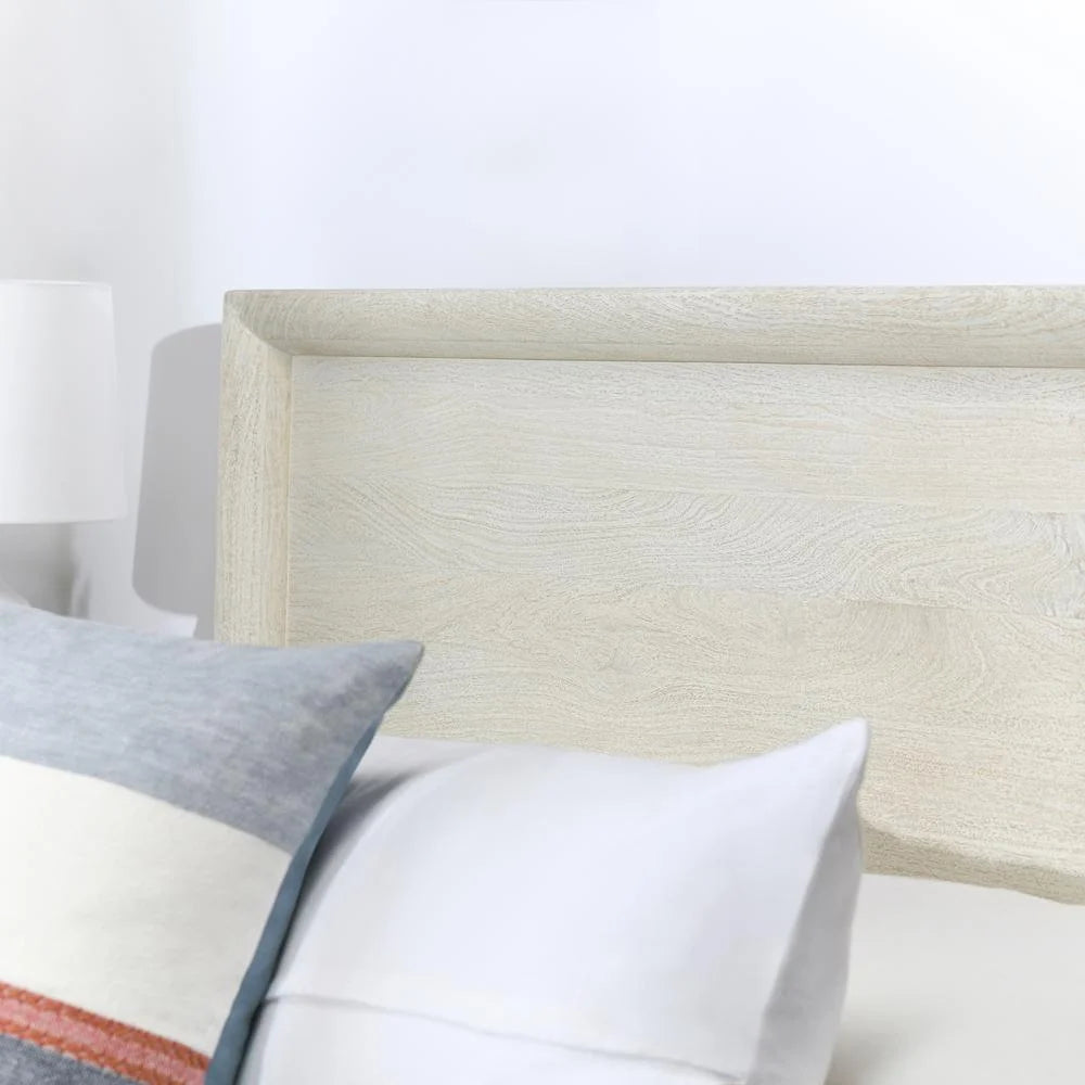 Classic Home Reece Mango Wood Queen Bed White U726752