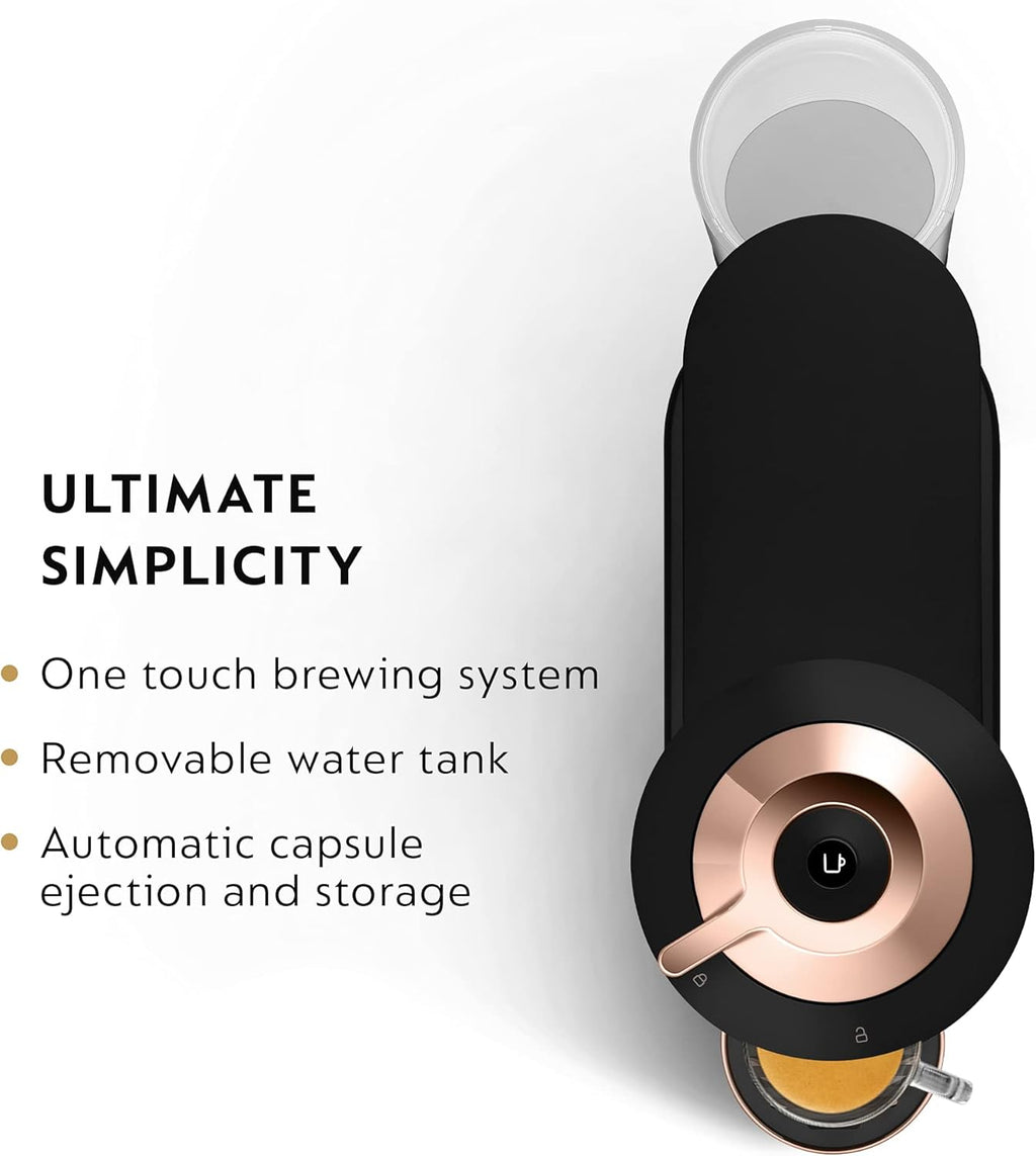 Nespresso Vertuo Next Coffee and Espresso Machine by De'Longhi with Milk Frother, Matte Black Rose Gold M3570