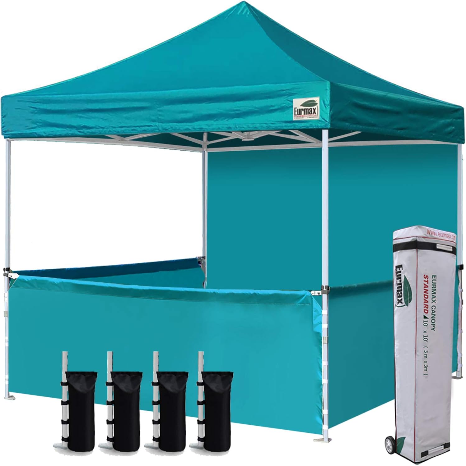 10x10 Pop-up Canopy Tent with Sidewalls and Roller Bag q7k