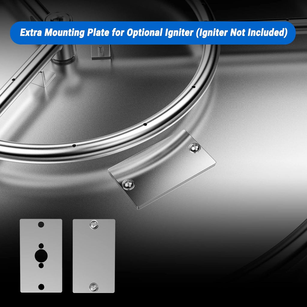 Skyflame 30" x 30" Square Drop-in Firepit System with Stainless Steel Burner Pan and Cover Z668