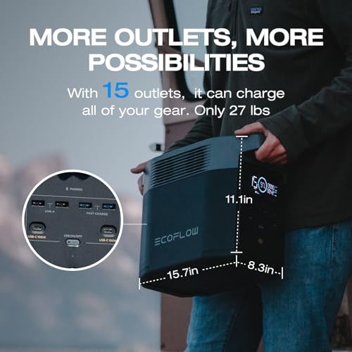 EF ECOFLOW Solar Generator DELTA2 with 220W Solar Panel, Portable Power Station Z81983