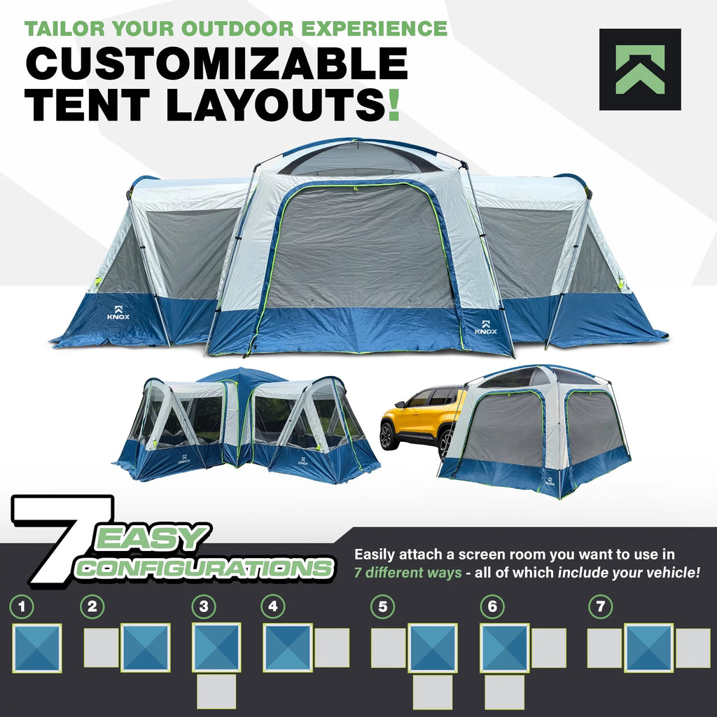 10-Person SUV Camping Tent with 2 Screen Rooms Rainfly k7m