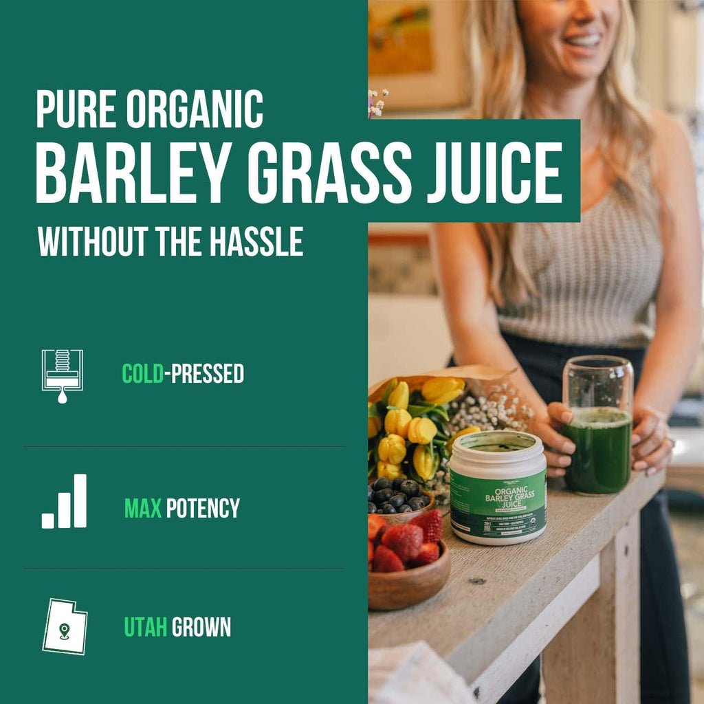 Organic Barley Grass Juice Powder Cold-Pressed CO2 Dried Gluten Free Vegan 5.3 oz k7