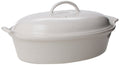 Le Creuset Stoneware Heritage Covered Oval Casserole, 4 qt. (14"), White