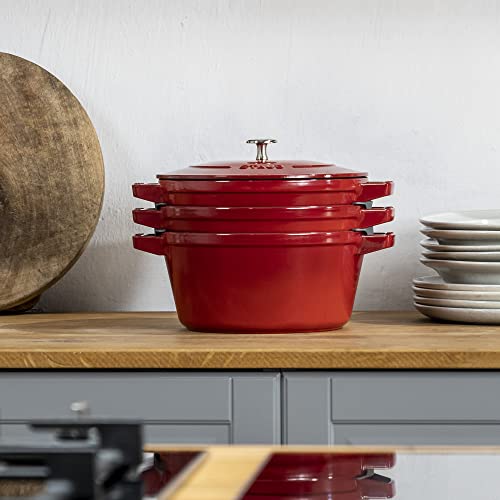 Staub Cast Iron 4-pc Stackable Set Grenadine O271733