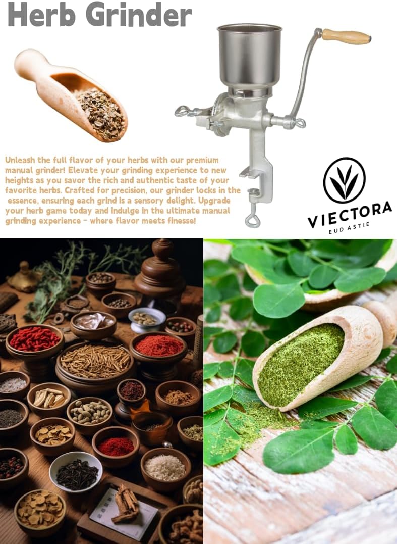High Hopper Cast Iron Manual Grain Mill for Wheat Corn Coffee V573