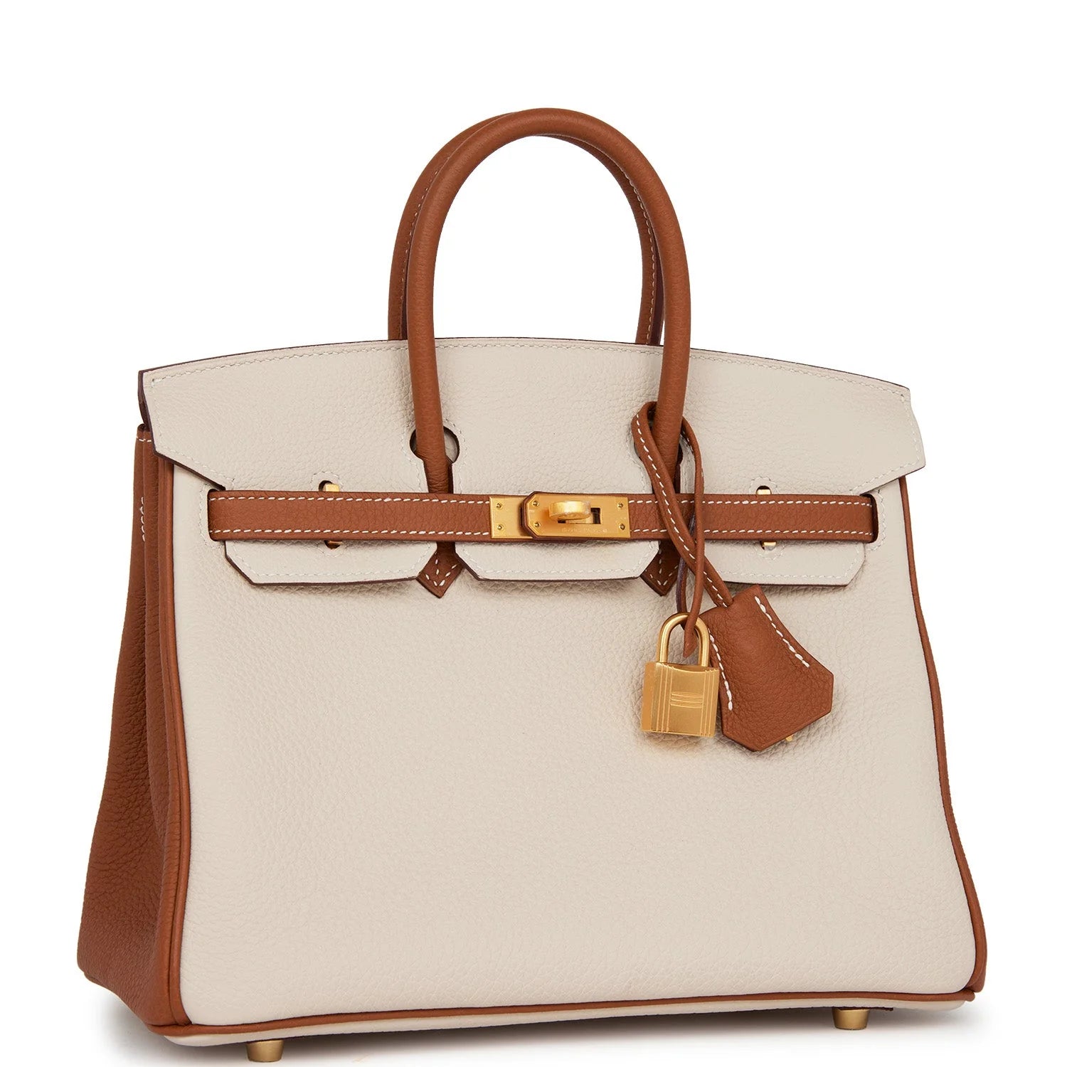 Birkin 25 Togo Leather Handbag Gold Hardware k7m