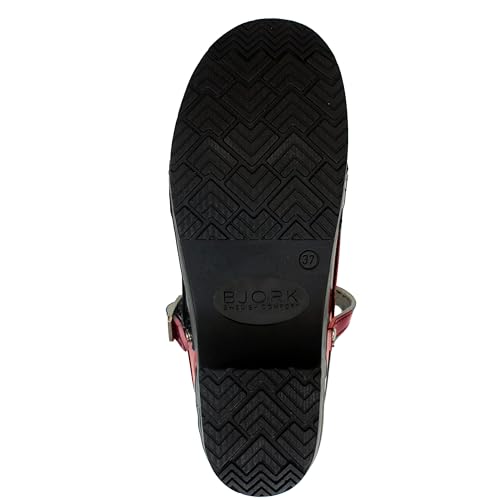 Women's Leather Mary Jane Clogs a7